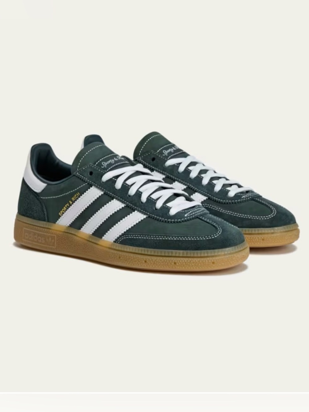 Adidas x Sporty & Rich HANDBALL SPEZIAL ORIGINALS SHOES Women’s 9 Green Suede
